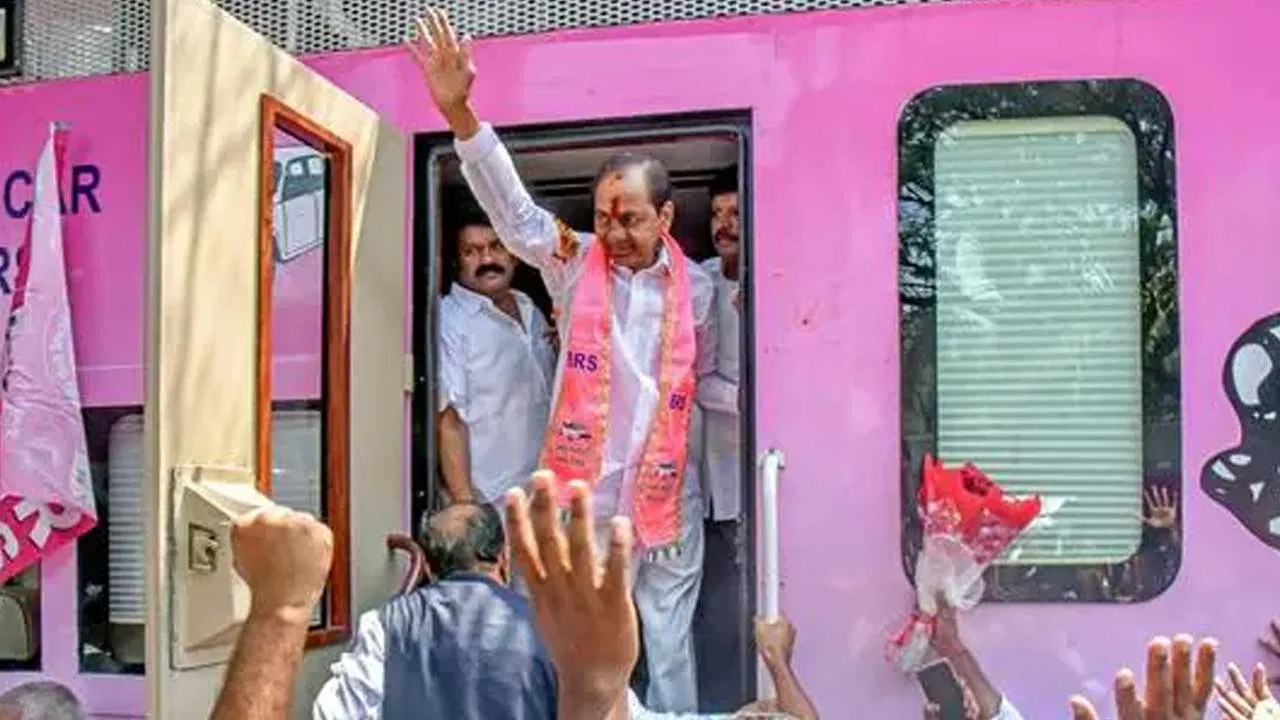 “KCR in Bhuvanagiri election campaign.”